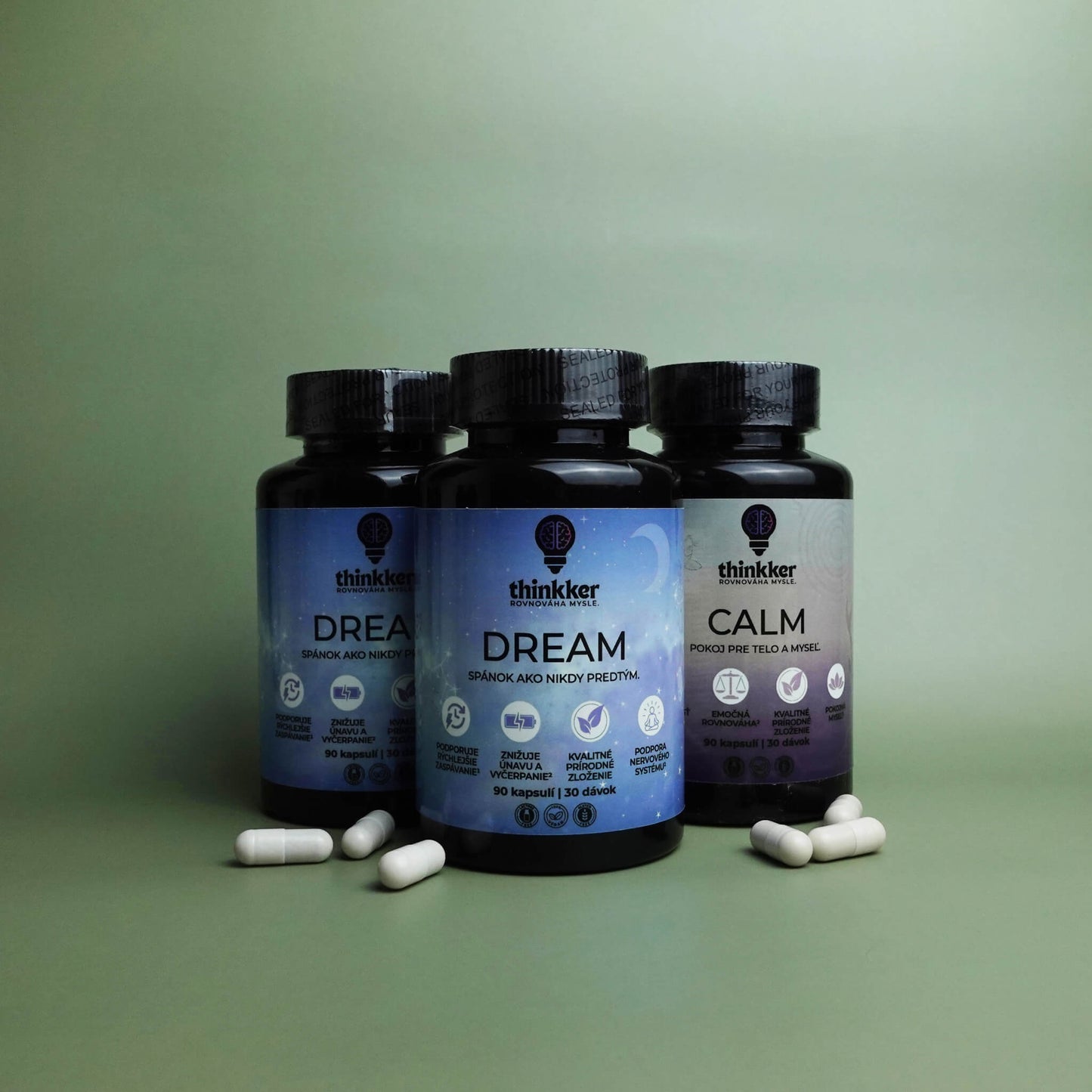 Balance duo doplnky na spanie a stres thinkker 1 Calm 2 Dream predná