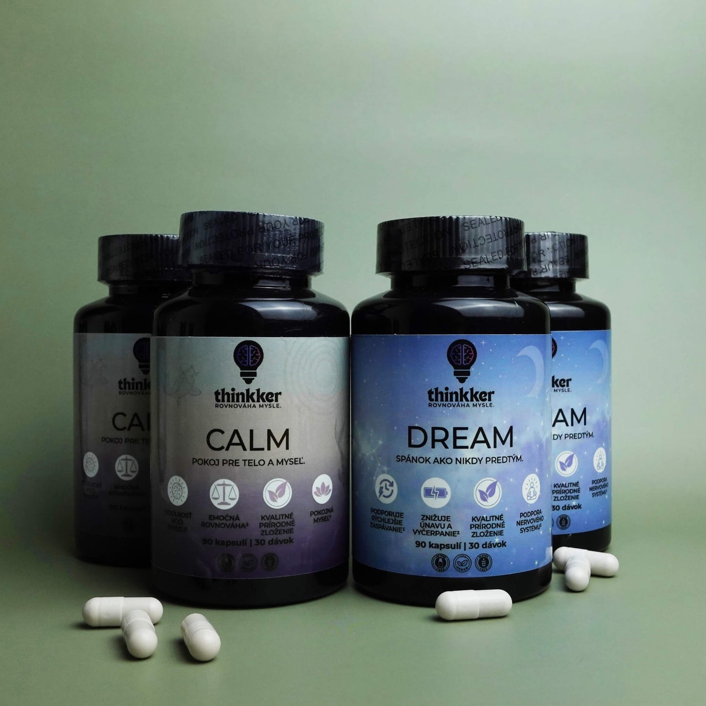 Balance duo doplnky na spanie a stres thinkker 2 Calm 2 Dream rodinné balenie predná